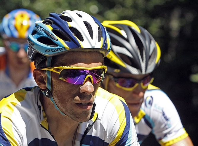 Contador y Armstrong, durante el Tour de Francia