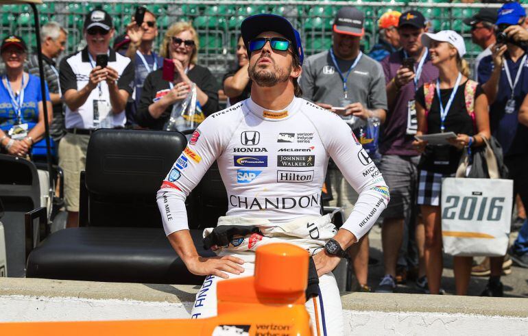 Alonso tras lograr la séptima mejor marca en Indy 500