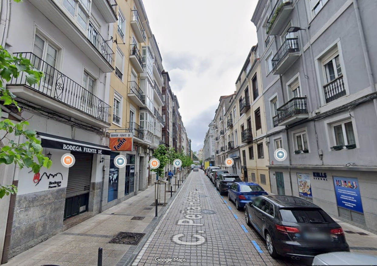 Calle Peña Herbosa, Santander. Google Maps