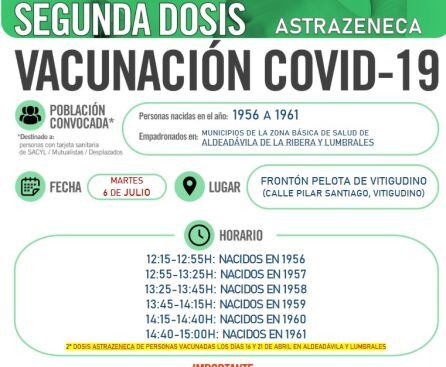 Información de la vacunación en Vitigudino (Aldeadávila y Lumbrales)
