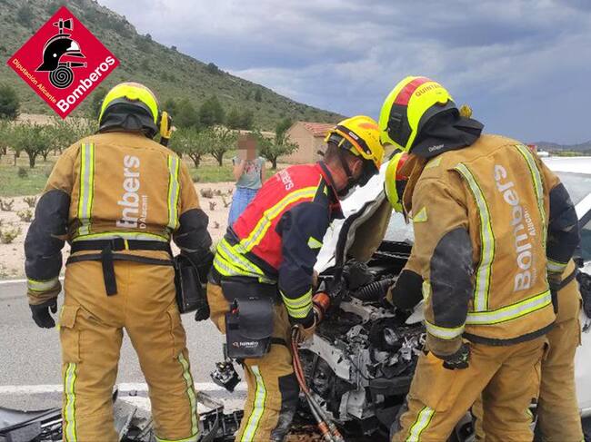 Imagen de la intervención de los bomberos