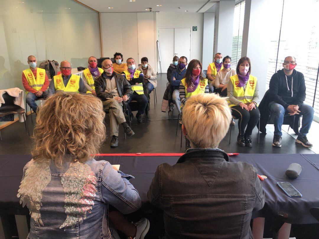 Delegados del sector cárnico de UGT en Lleida.