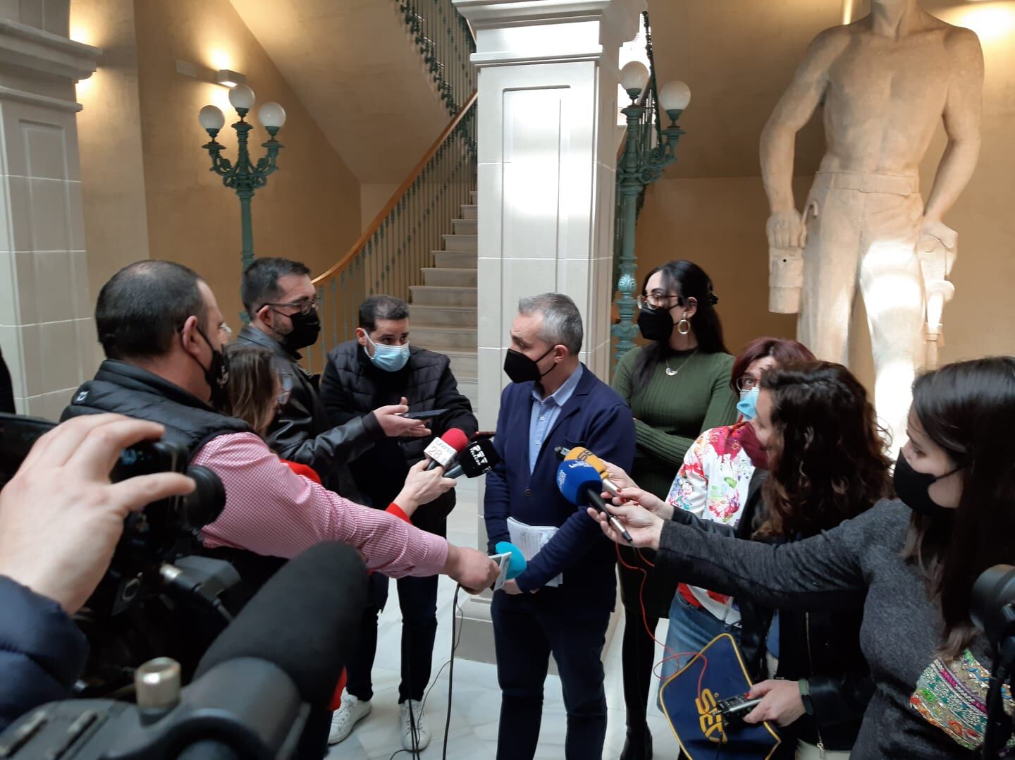 Rueda de prensa PSOE e IU sobre moción de censura.