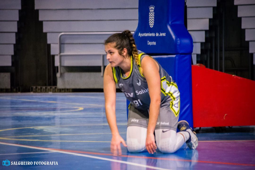 Bea Rodríguez durante un partido esta última temporada