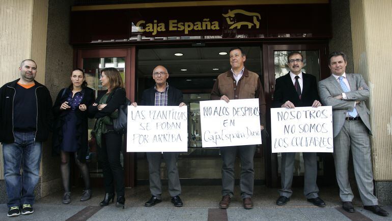 Imagen de archivo de una movilización de los trabajadores del Banco CEISS