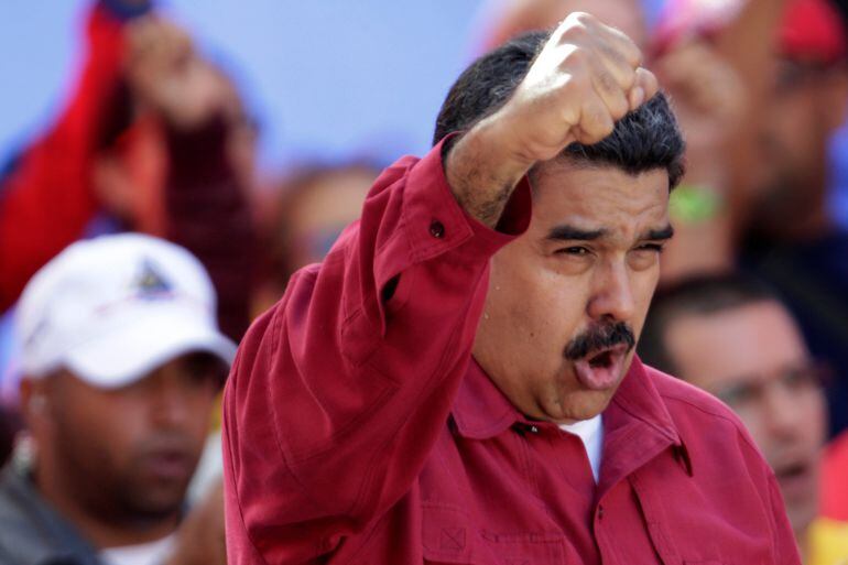 El presidente de Venezuela, Nicolás Maduro, durante un acto