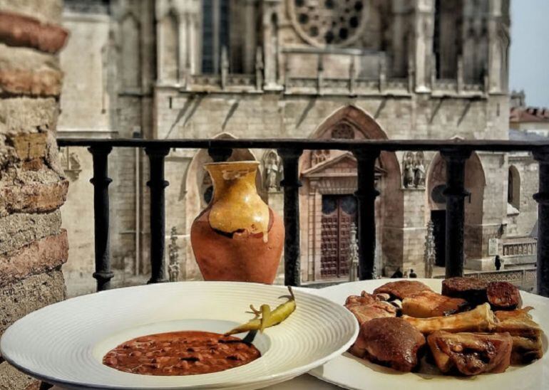 Olla podrida, frente a la capital de Burgos.