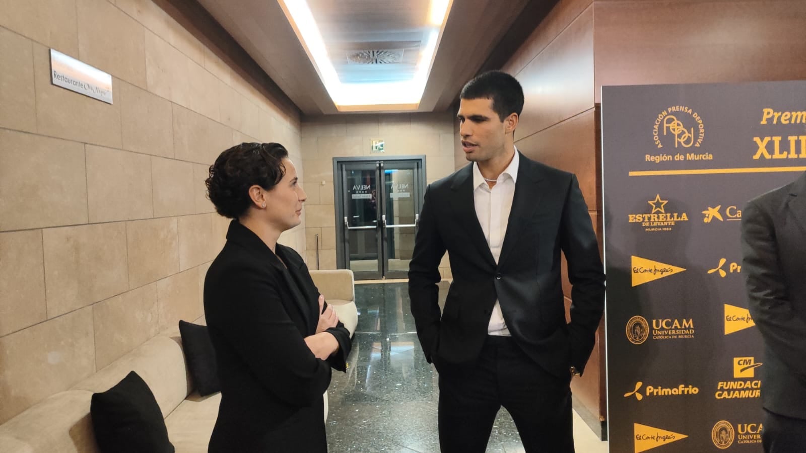 Ana Carrasco y Carlos Alcaraz en la gala del deporte de la Región de Murcia