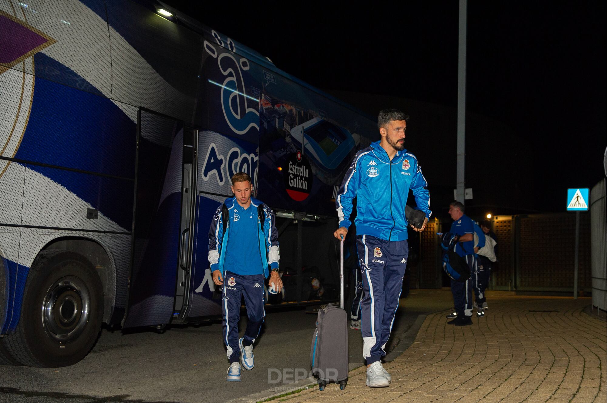 Llegada del Deportivo a Madrid