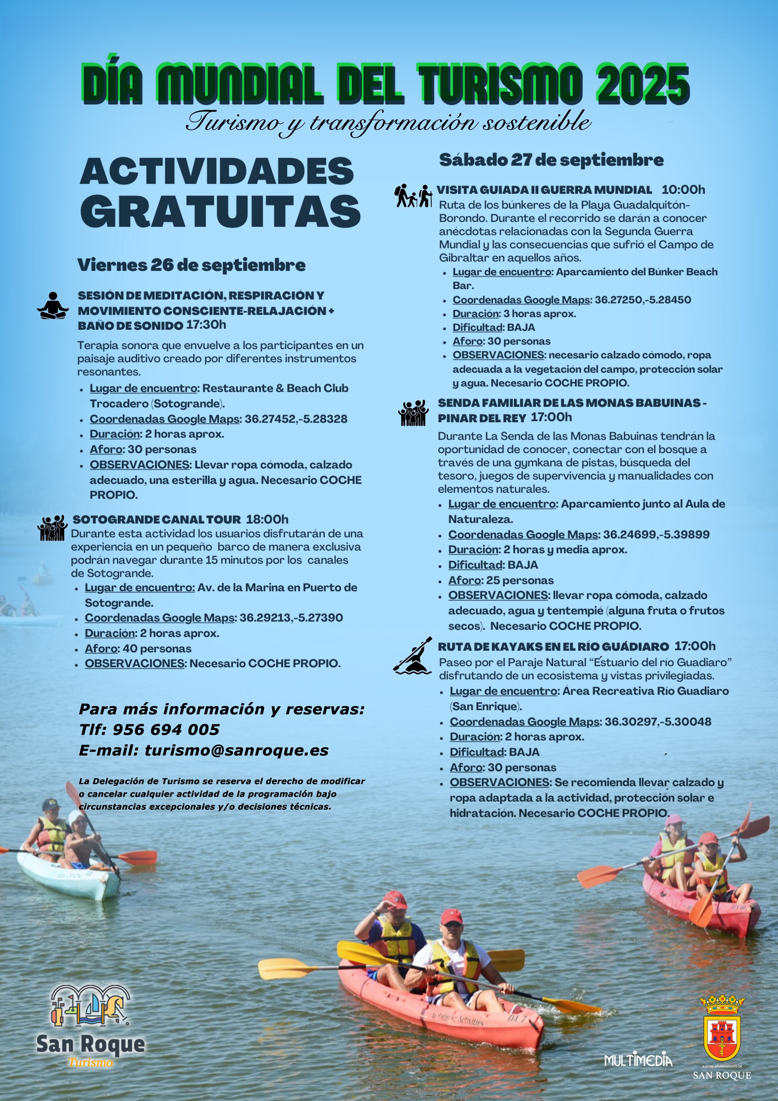 Actividades programadas por el Ayuntamiento