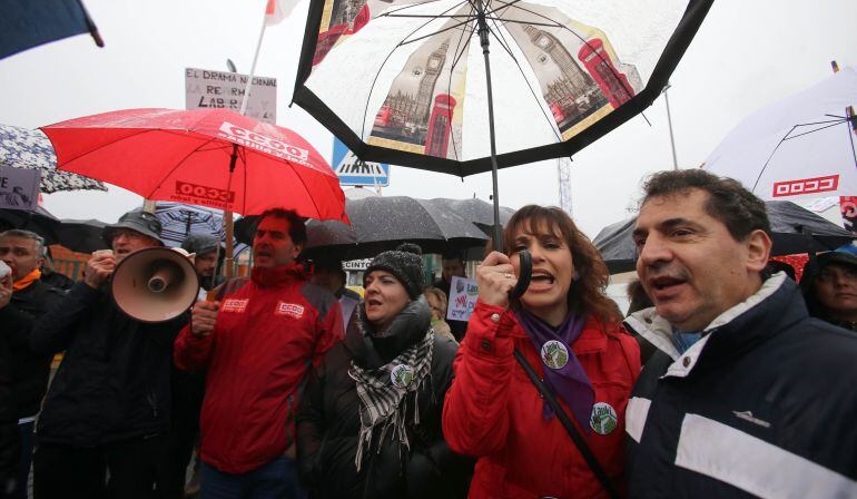 Imagen de archivo de una concentración de trabajadores de Lauki