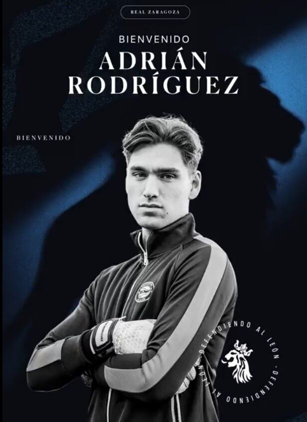 Adrián Rodríquez ya es jugador del Real Zaragoza
