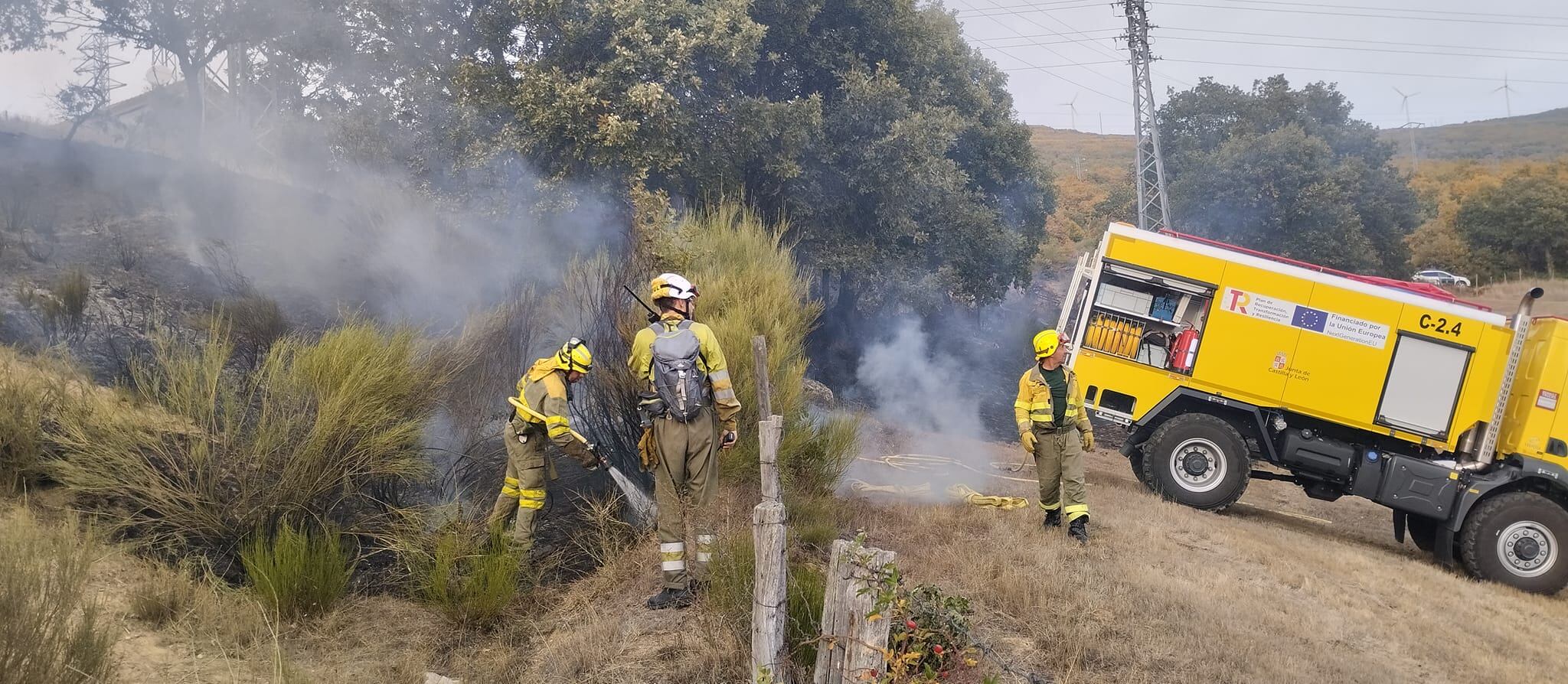 Imagen de archivo de un incendio en Palencia