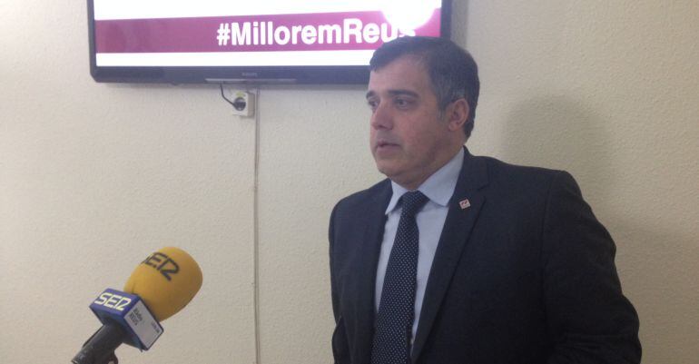 Jordi Cervera, portaveu d&#039;ARA Reus, a la seu del partit.