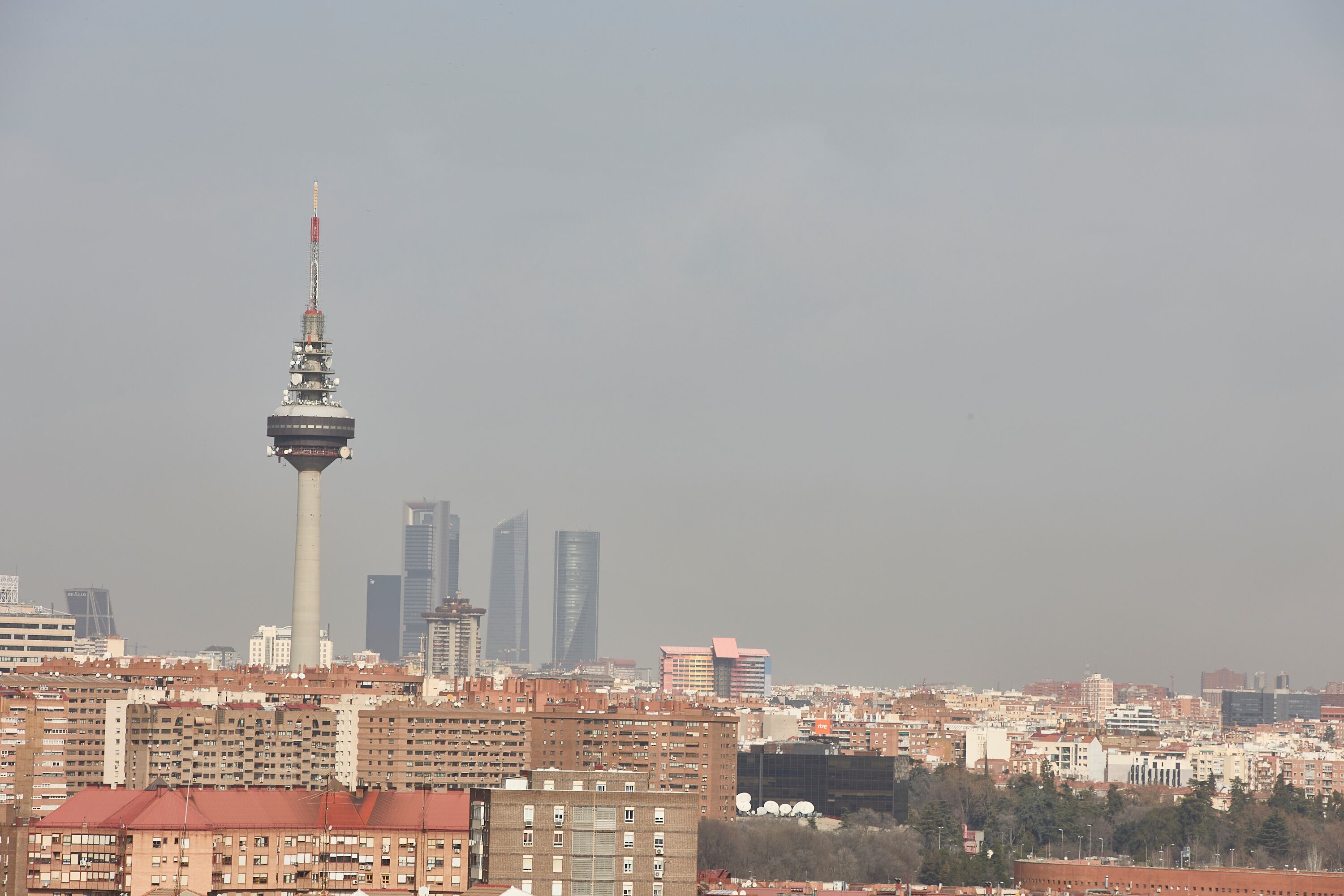 La &#039;boina&#039; de contaminación de Madrid.