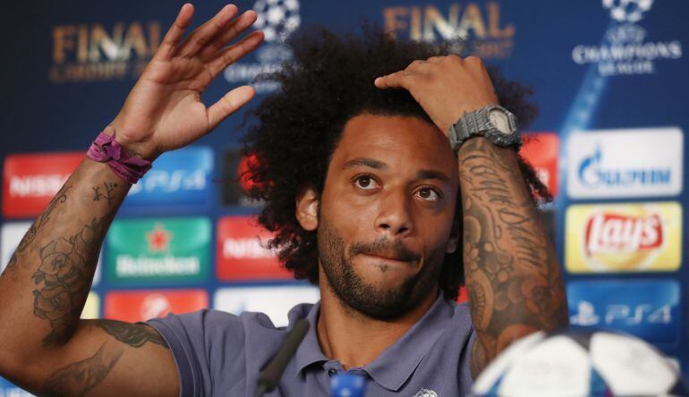 Marcelo, durante la rueda de prensa previa al partido