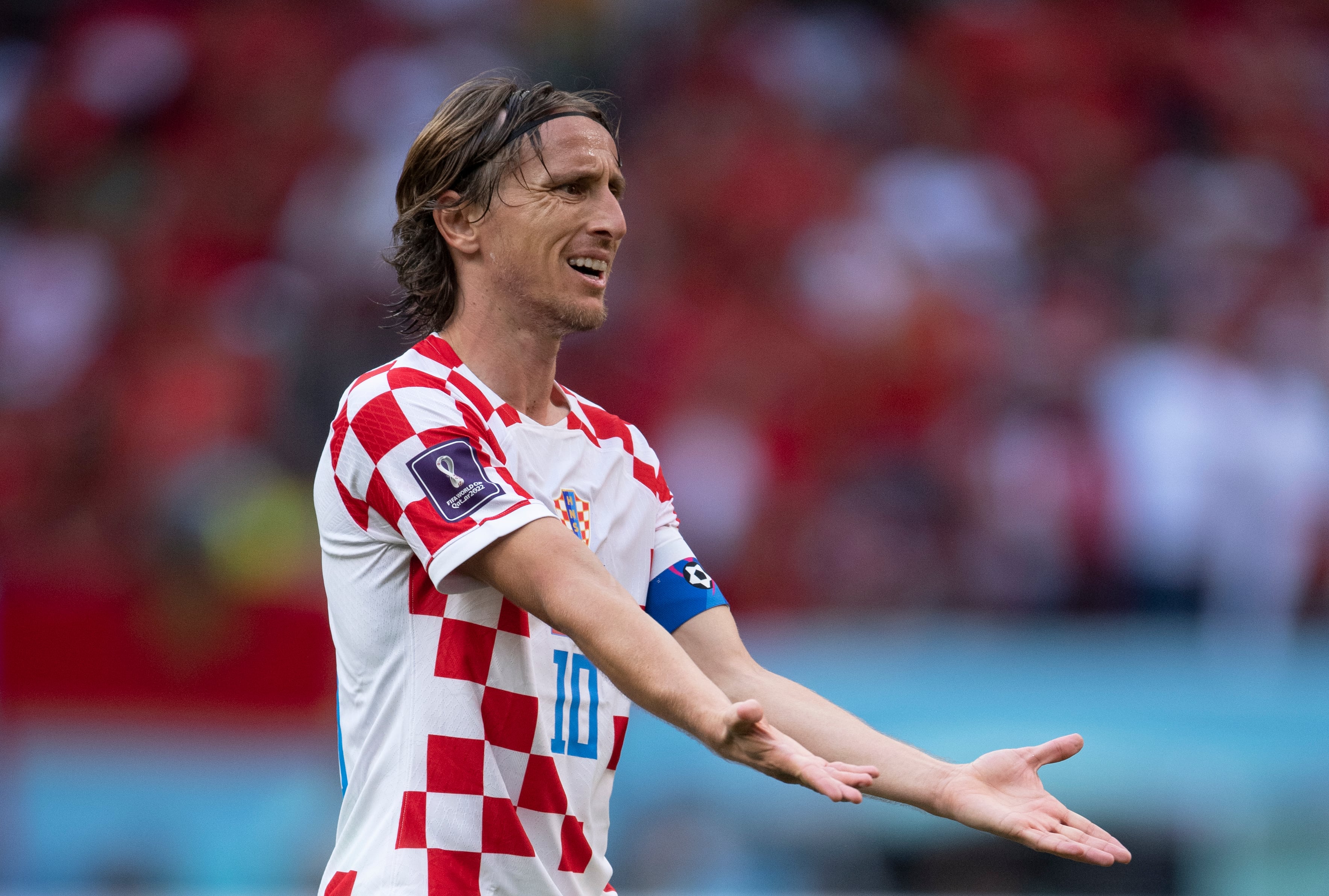 Luka Modric, durante el Croacia-Marruecos.