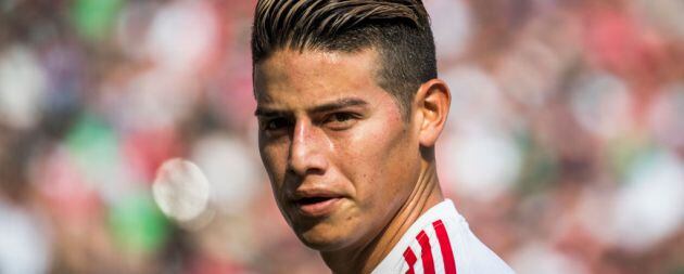 James Rodríguez, en su último partido con el Bayern