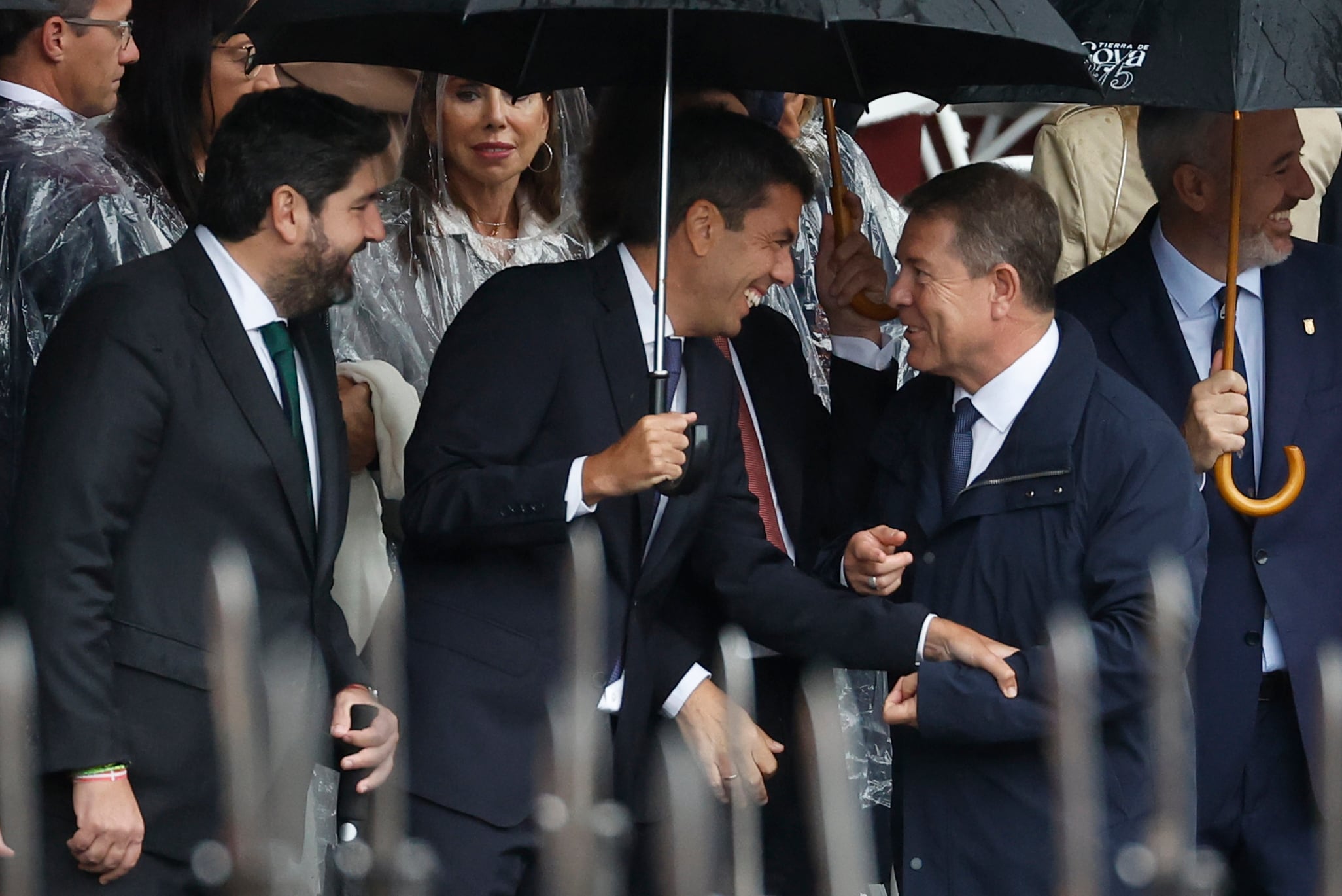 El presidente de Castilla-La Mancha, Emiliano García-Page, junto a los presidentes de la Comunidad Valenciana y Murcia