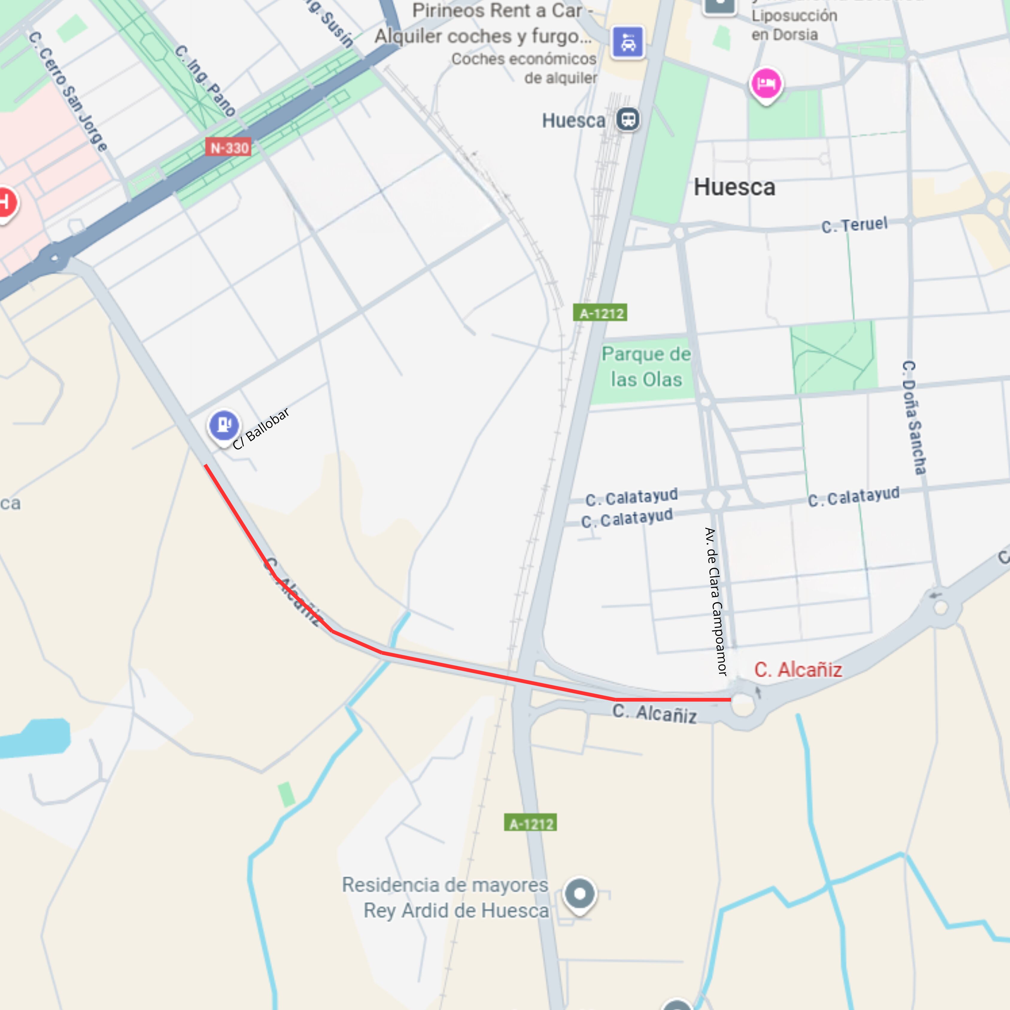 Corte al tráfico rodado en la Calle Alcañiz.