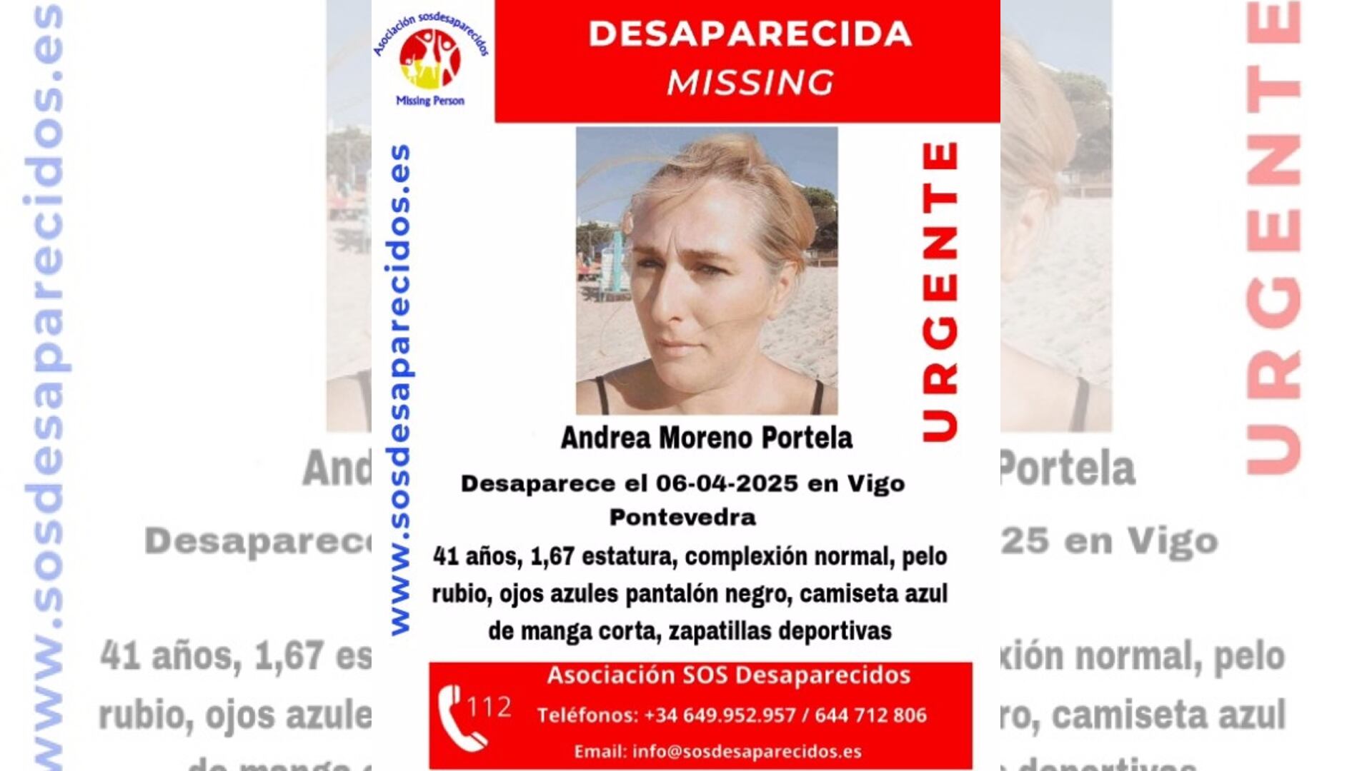 SOS Desaparecidos, Andrea Moreno Portela
