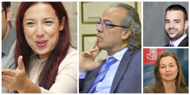 Patricia Hernández, Jesús Morera, Aarón Afonso y Ornella Chacón