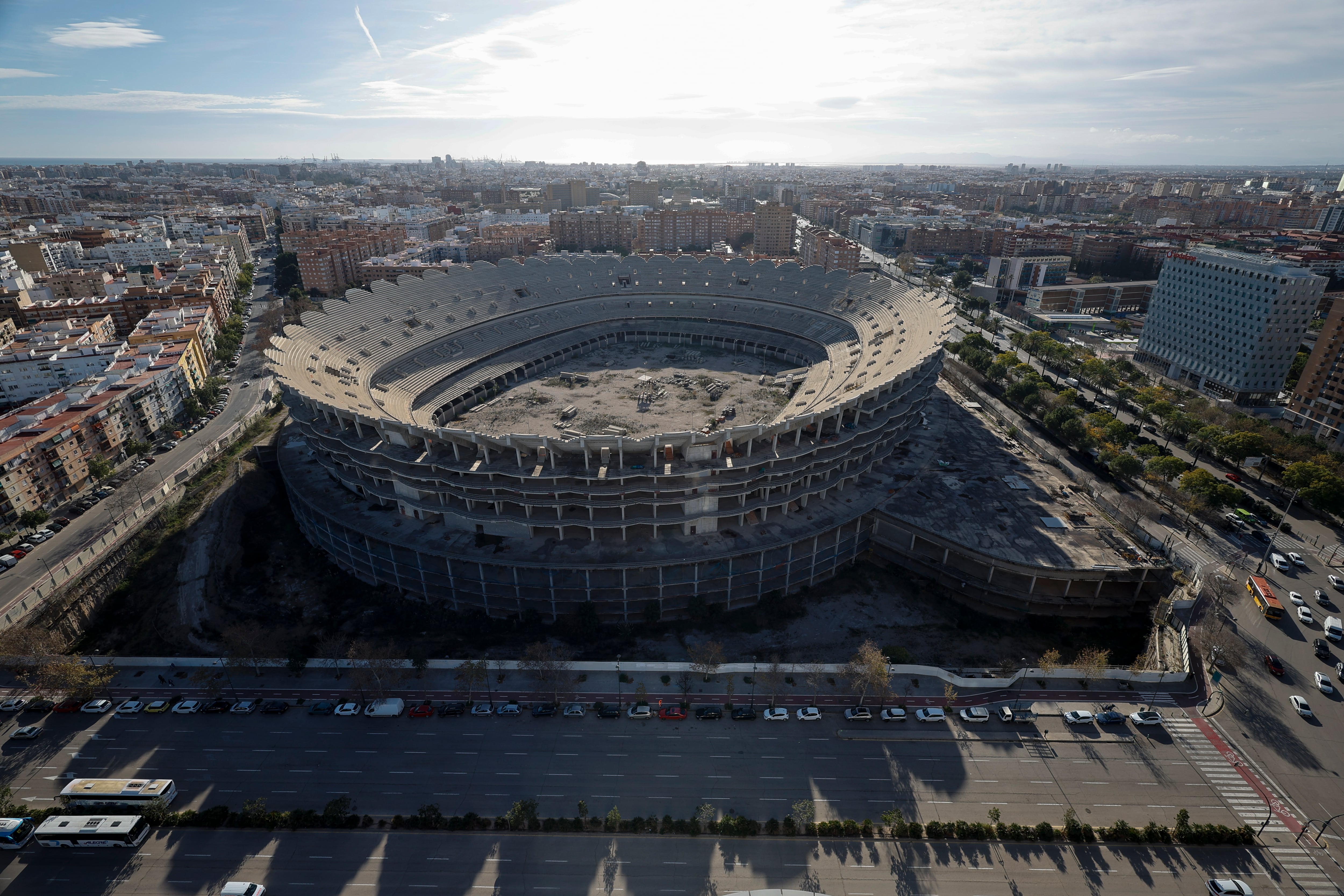 Vista general del estadio Nou Mestalla EFE/Biel Aliño