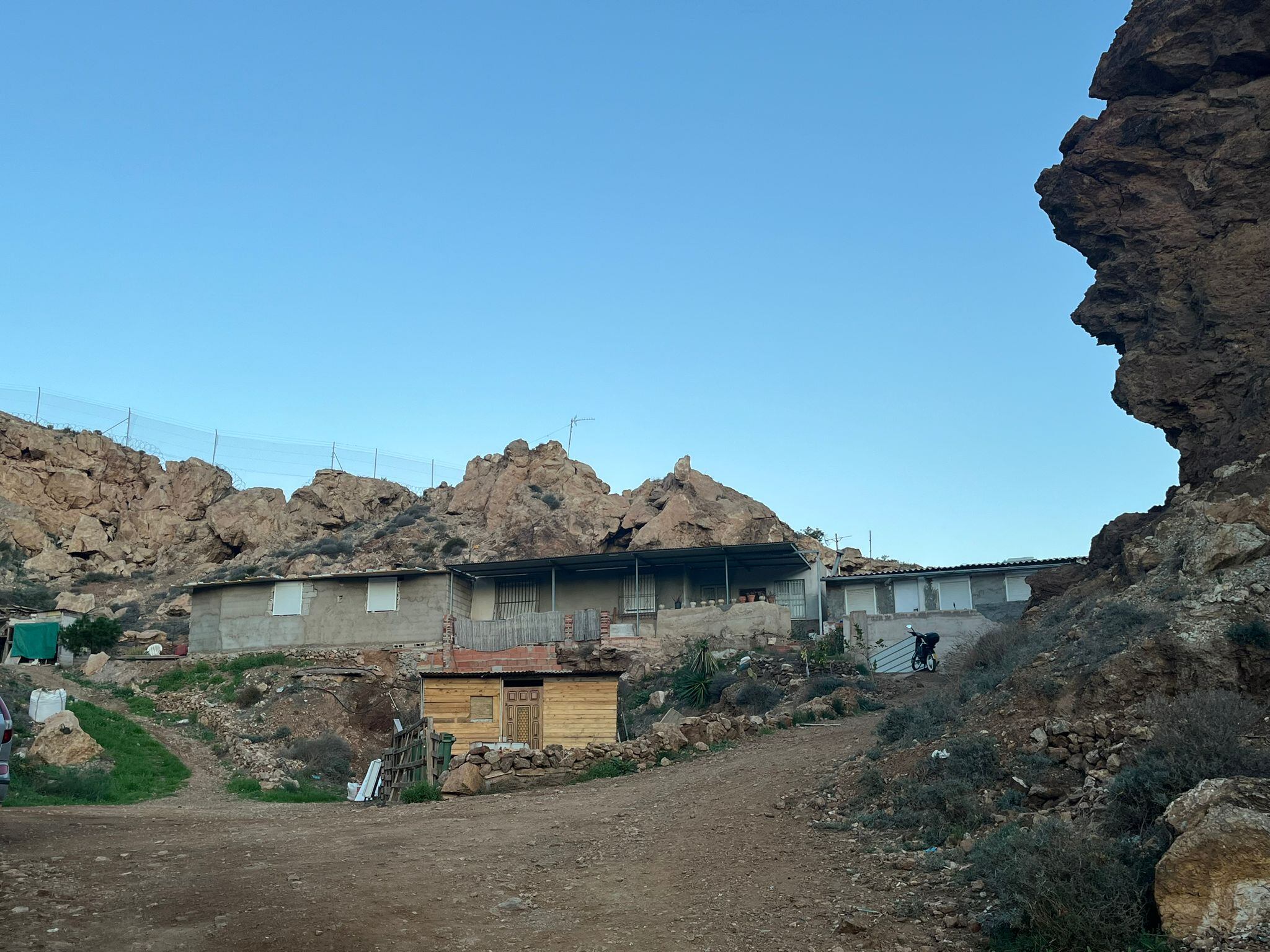 Viviendas que serán derribadas en la Algameca Chica de Cartagena