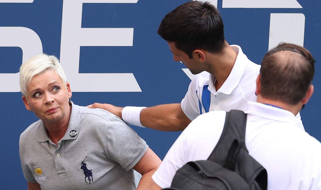 Novak Djokovic, tras el pelotazo a la juez en el US Open que le costó su descalificación.