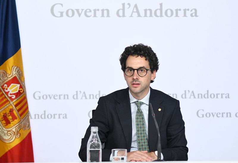 El portaveu Guillem Casal en la roda de premsa posterior al Consell de Ministres