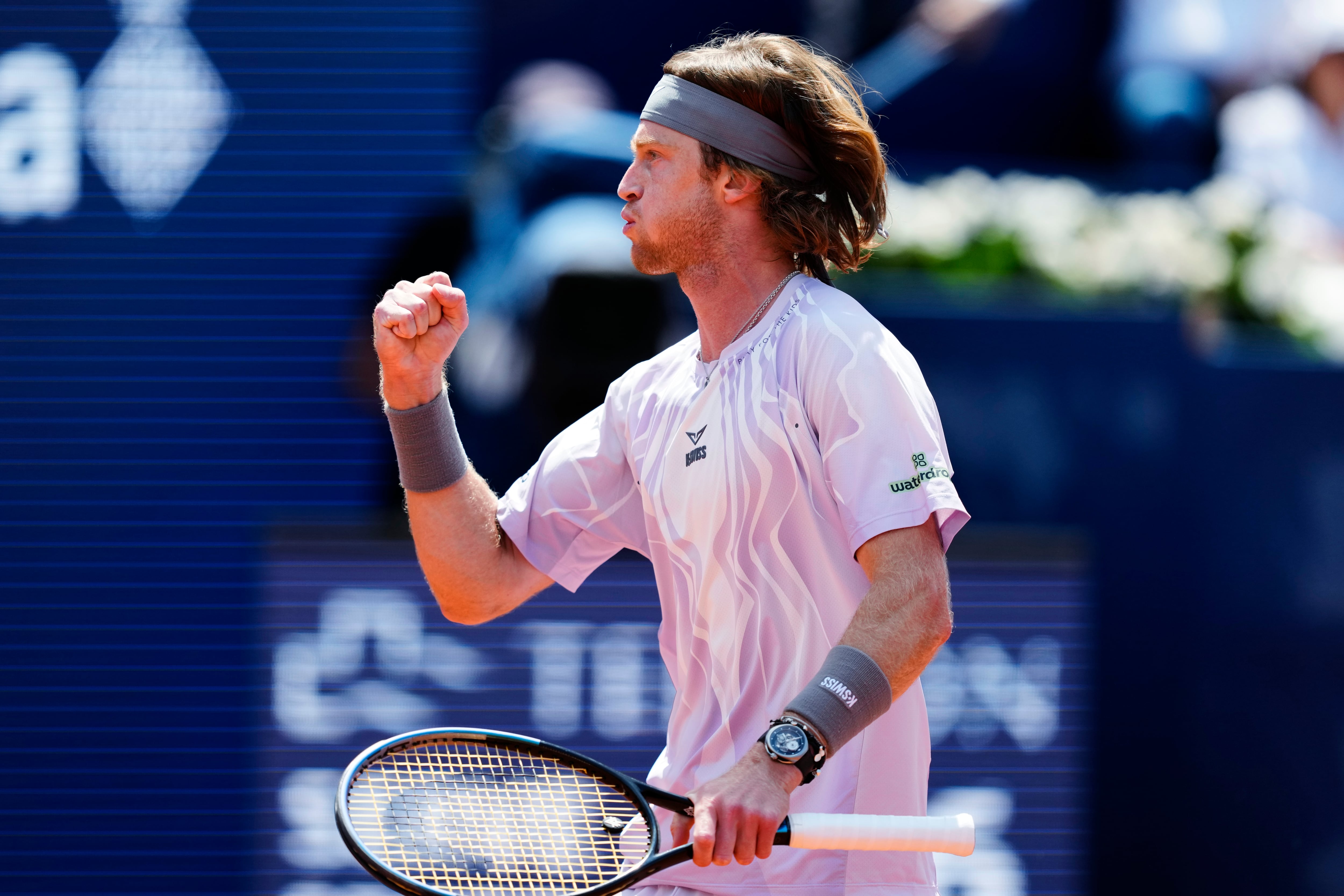 Andrey Rublev, durante su partido ante Medjedovic en las semifinales del Conde de Godó
