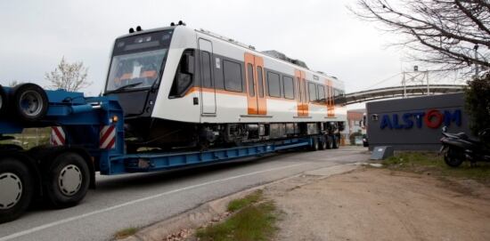 Un dels trens fabricats a la factòria d&#039;Alstom de Santa Perpètua de Mogoda