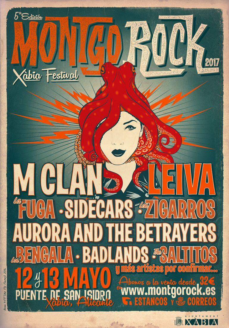 Cartel del V Montgorock Xàbia Festival.
