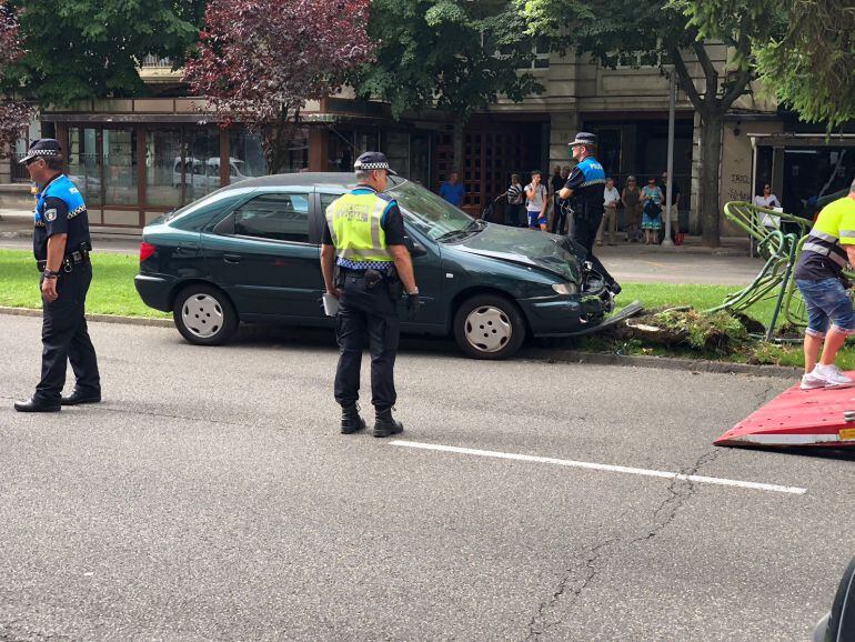 Imagen del accidente ocurrido este lunes en Palencia