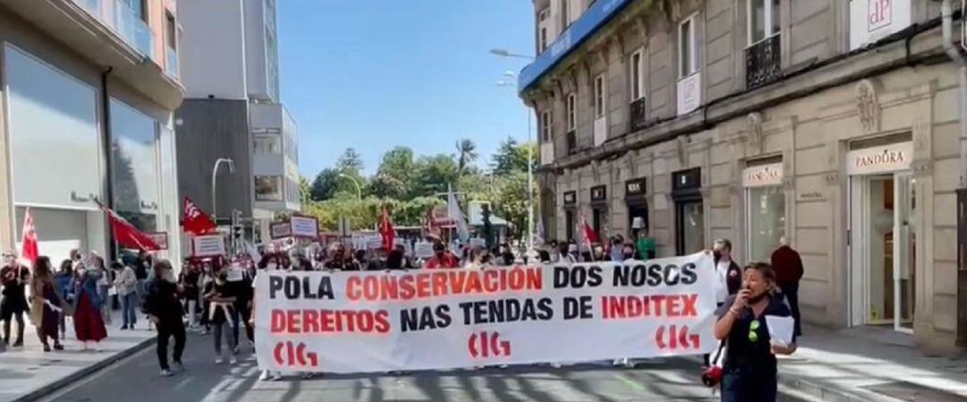 Concentración de trabajadores de Inditex