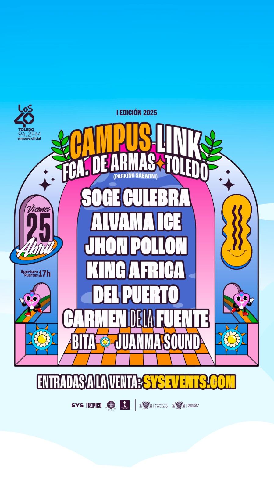 Cartel promocional de la segunda edición del festival Campus Link en Toledo