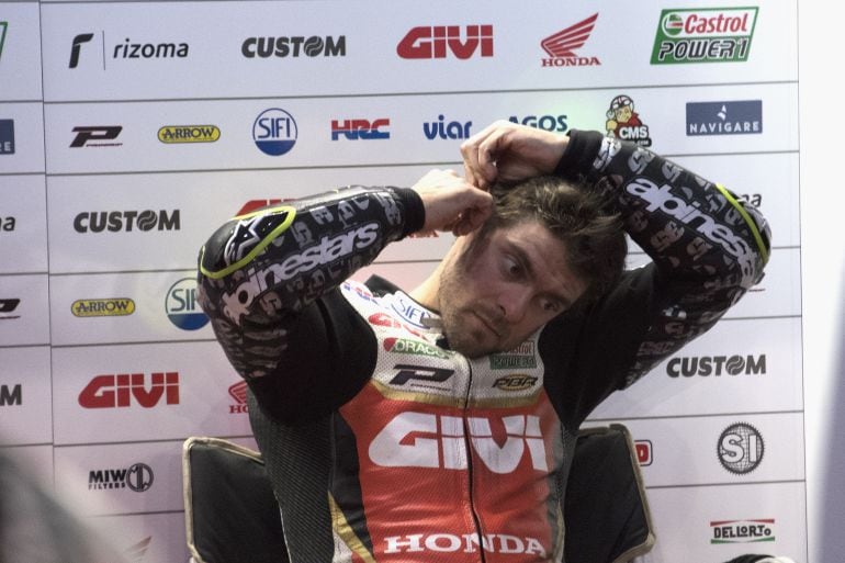 Cal Crutchlow durante una sesión de Moto Gp