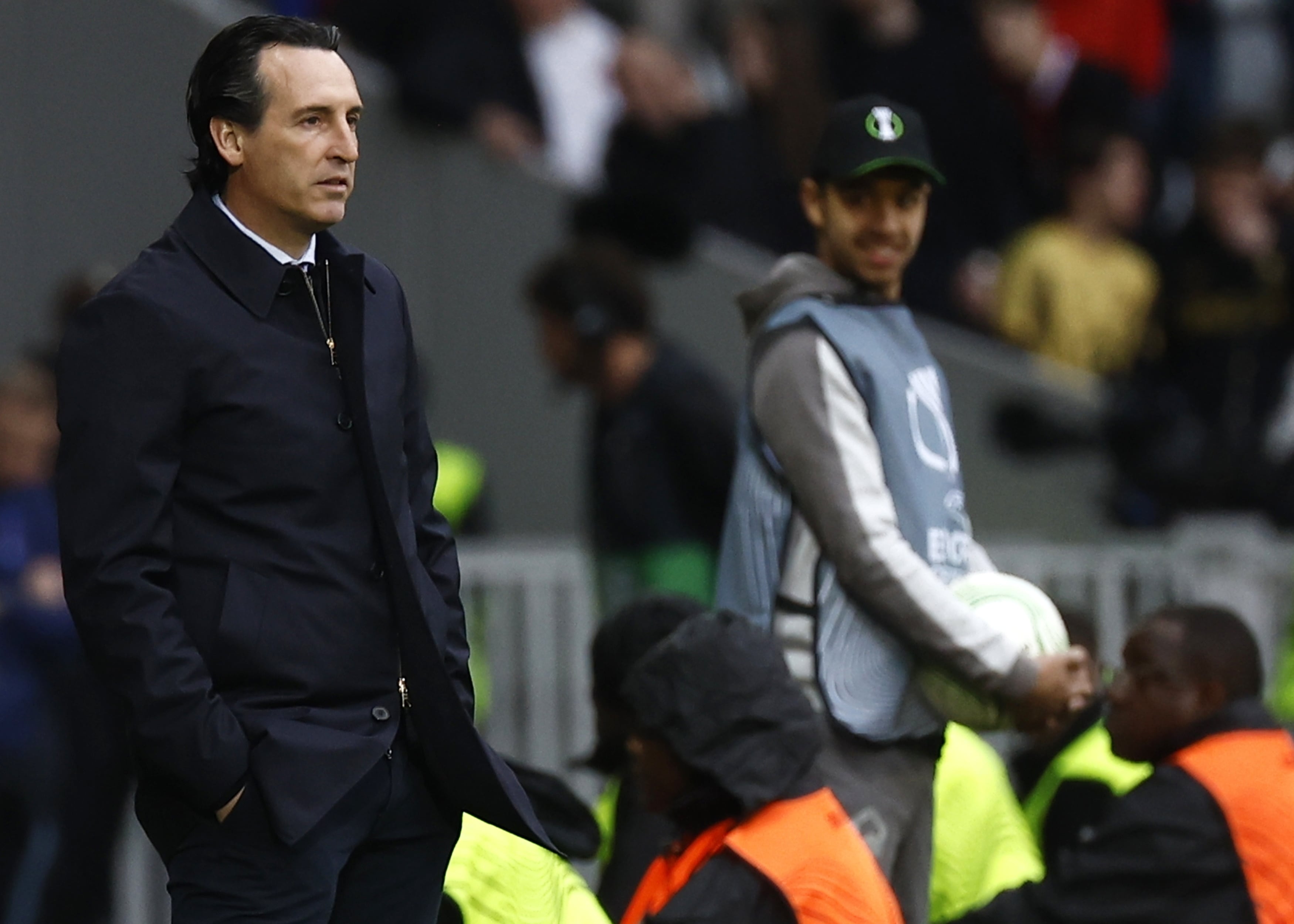 Unai Emery, durante un partido con el Aston Villa