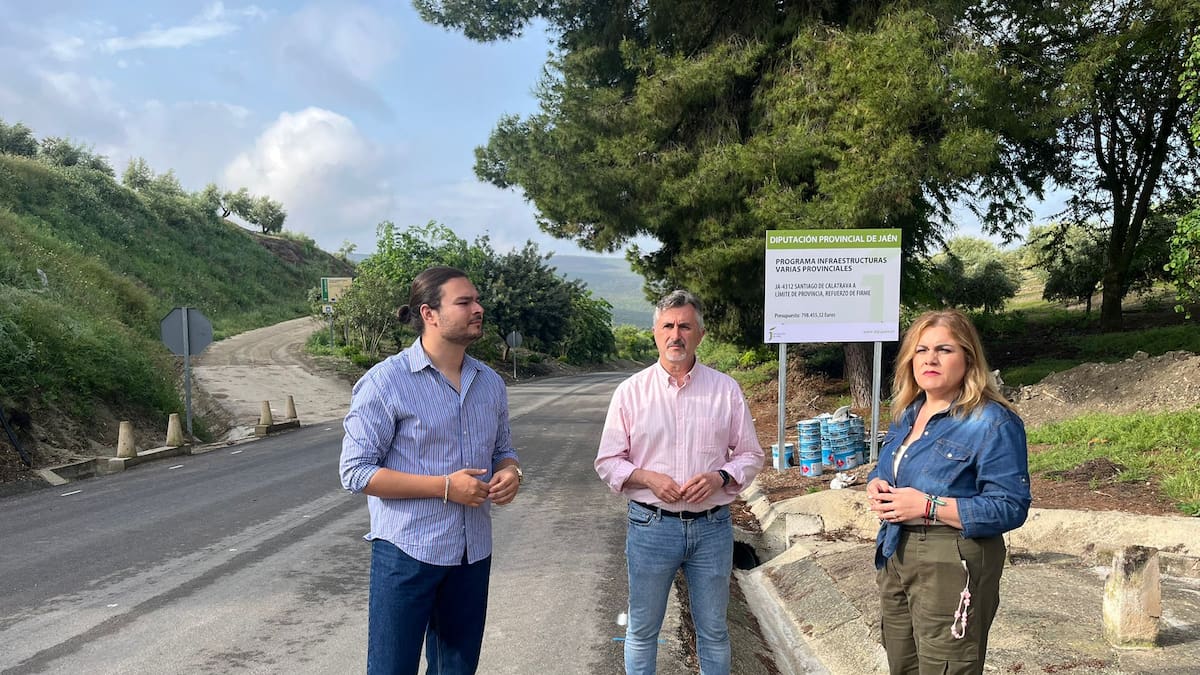 José Luis Agea realiza una visita técnica las obras en la vía entre Santiago de Calatrava y la provincia cordobesa