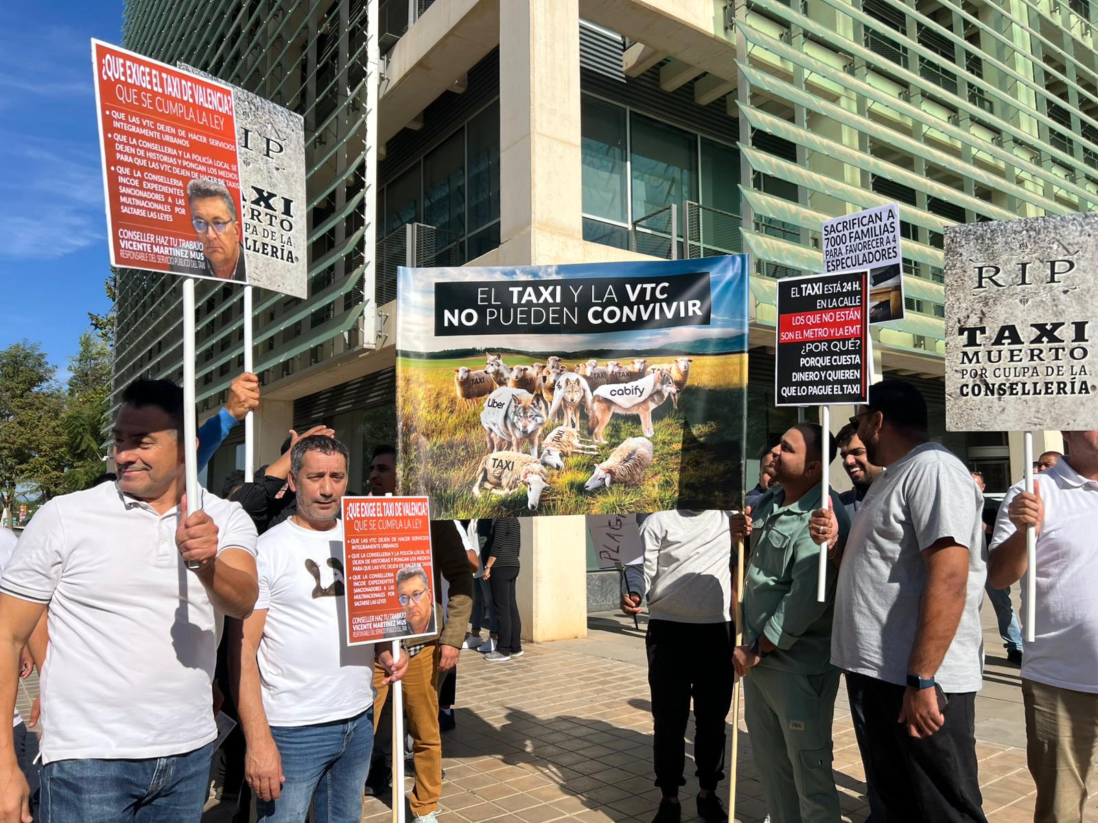 Paro de taxistas en Valencia