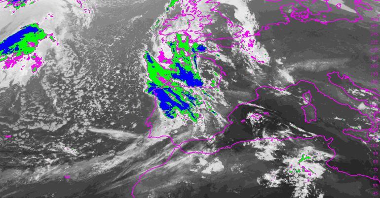 Llegan las lluvias provocadas por un frente que entra por el Atlántico