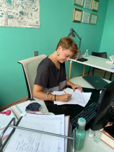 Matilde Cuenca, presidenta del Club Baloncesto Almansa