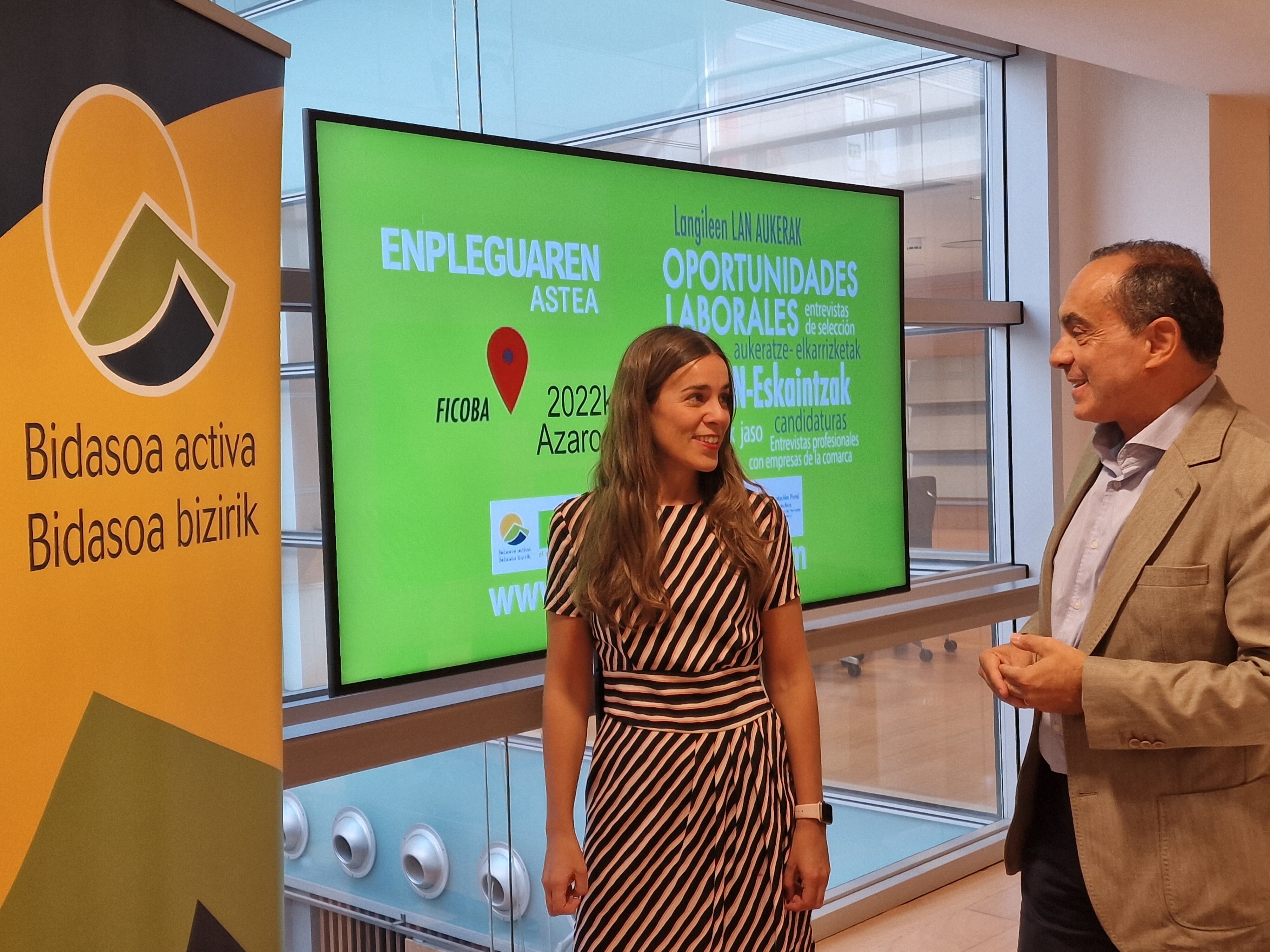 María Serrano y Miguel Ángel Páez en la presentación de la nueva Semana del Empleo.