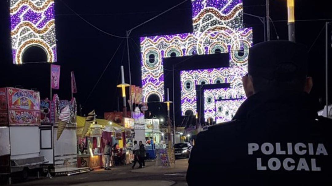 Policía Local de Jaén en el recinto ferial.