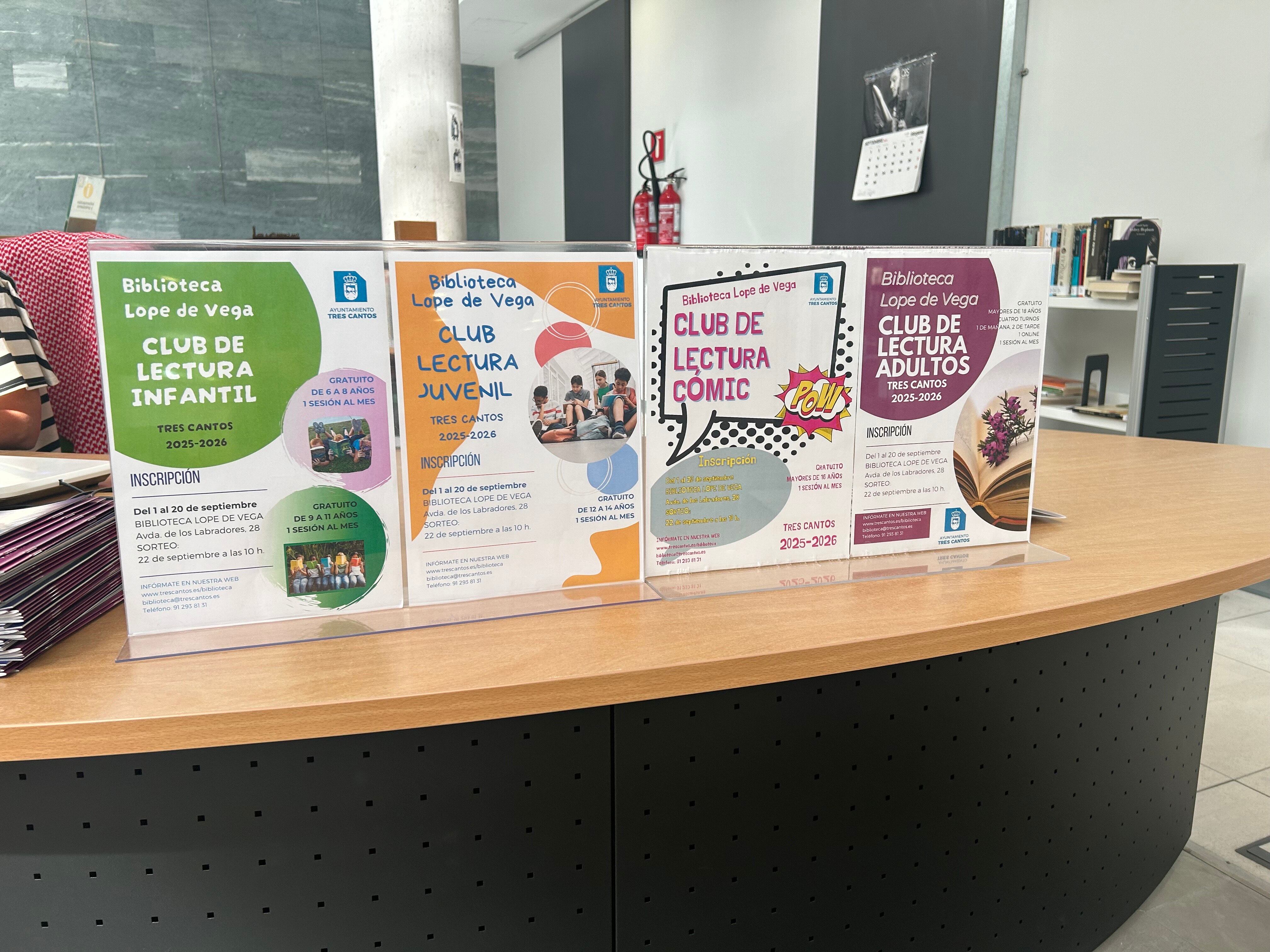 Información para los clubes de lectura de Tres Cantos