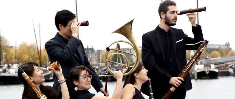 El quintento holandés Exquisito Ensemble durante su actuación en El Corteza de Encina