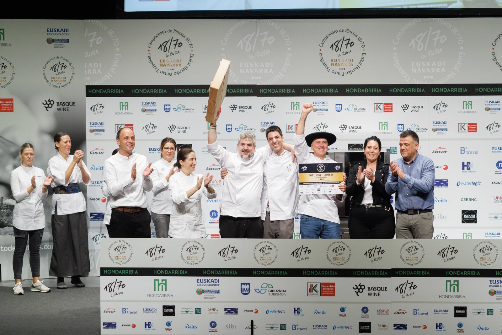 Íñigo Tizón, del restaurante Gran Sol, ha vuelto a ganar el Campeoanto de Pintxos de Euskadi y Navarra.