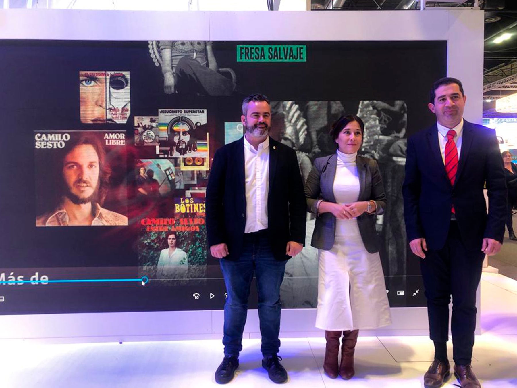Raül Llopis, Lorena Zamorano y Toni Francés, durante la presentación del futuro Museo de Camilo Sesto