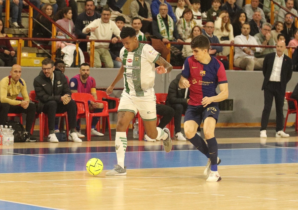 Lance del partido Córdoba Patrimonio-FC Barcelona