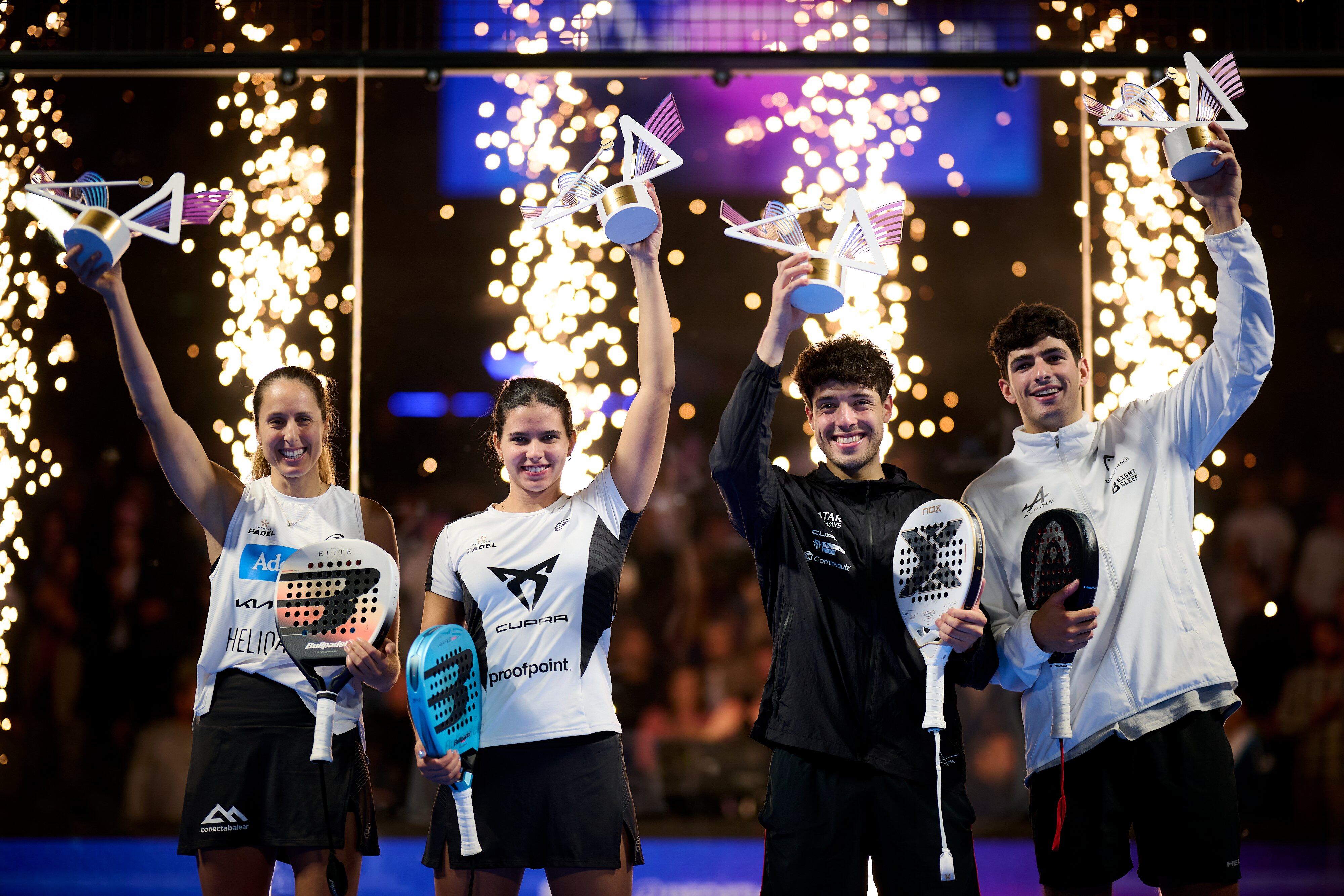 Gemma Triay i Delfi Brea amb Coello i Tapia, les dues parelles guanyadores a Rotterdam.